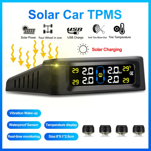 Solar TPMS – Real-Time Tire Pressure & Temperature Monitoring System